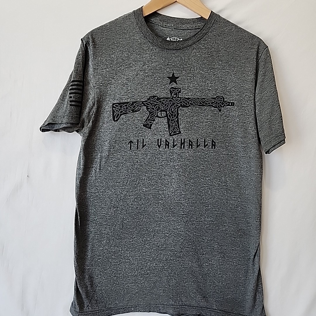 Howizter Patroit Mfg Men's M Gray T-Shirt Til Valhalla